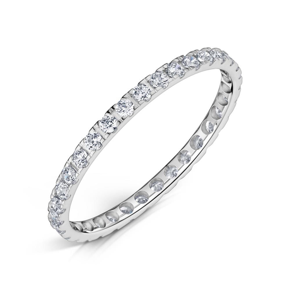 Claudia, full claw set eternity ring