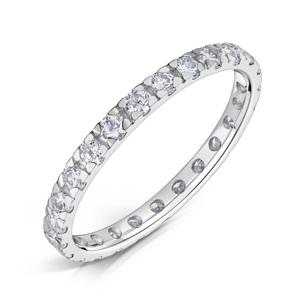 Alessandra, full claw set eternity ring