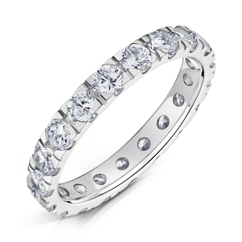 Flavia, full claw set eternity ring