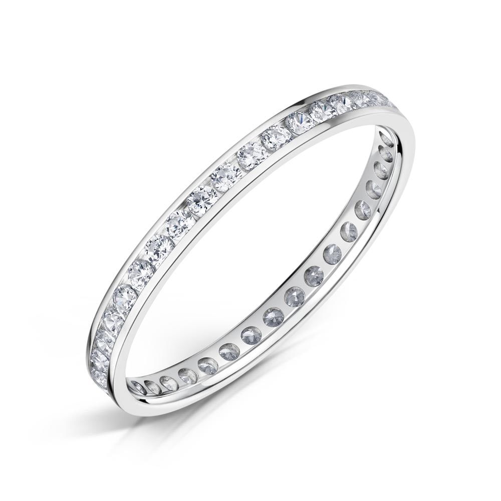 Adele, full channel set eternity ring