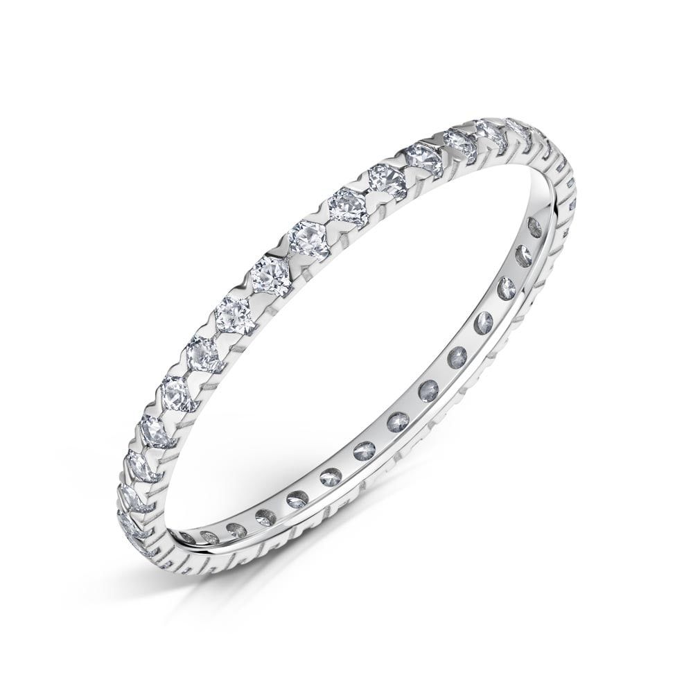 Carlotta, full claw set eternity ring