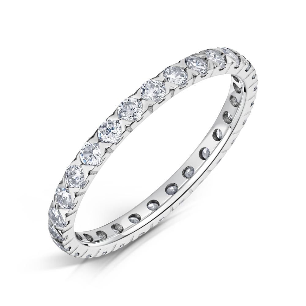 Chiara, full claw set eternity ring