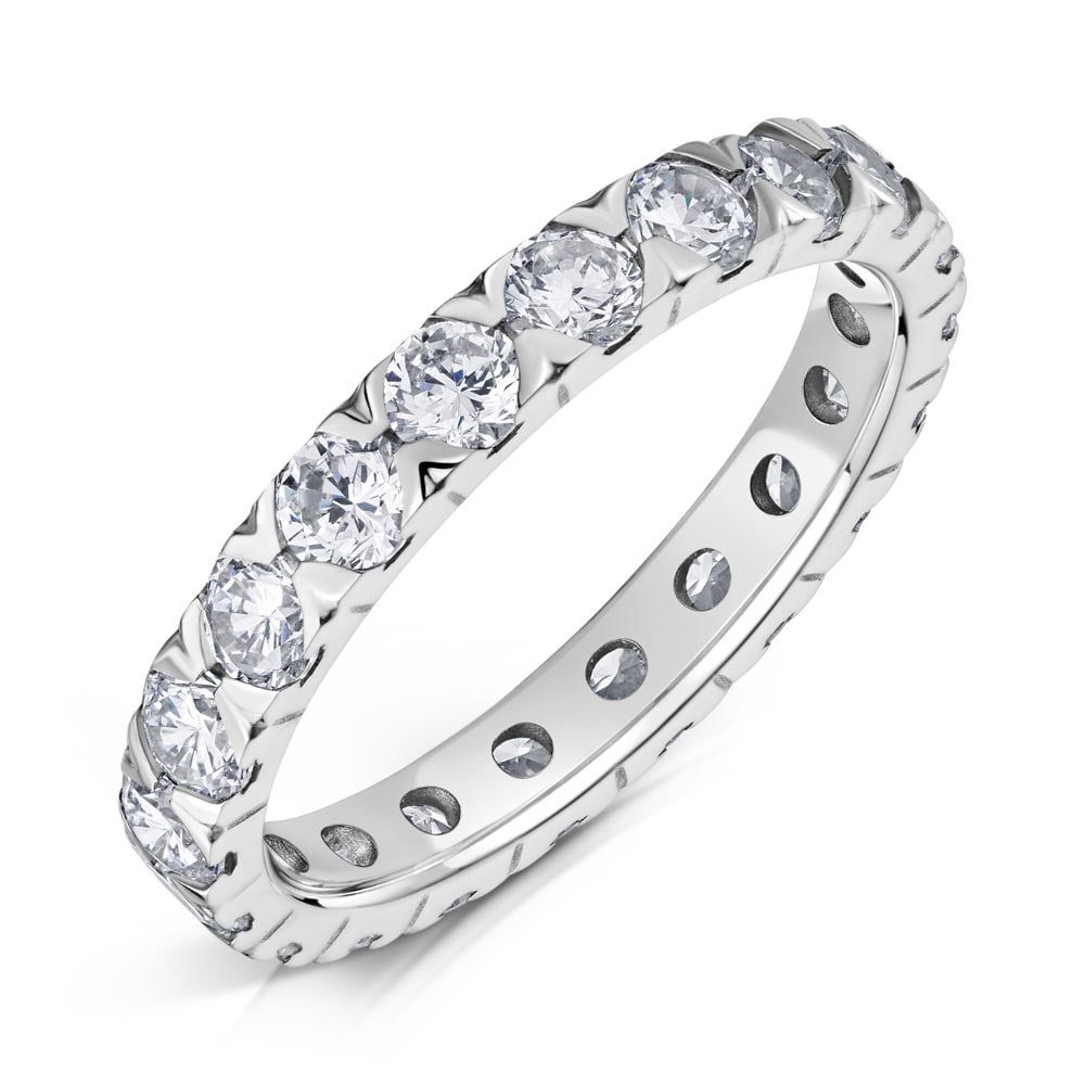 Ilaria, full claw set eternity ring