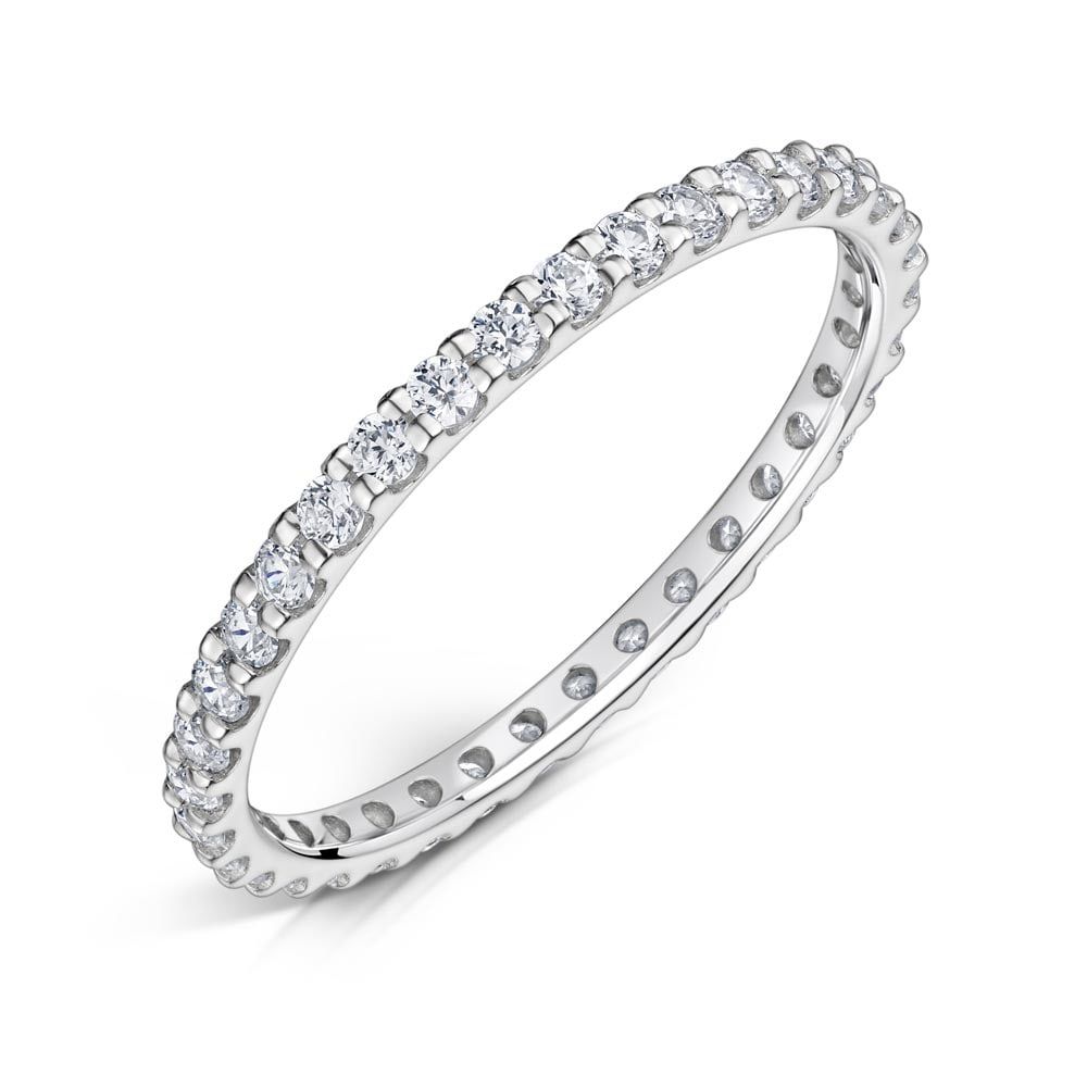 Lara, full claw set eternity ring