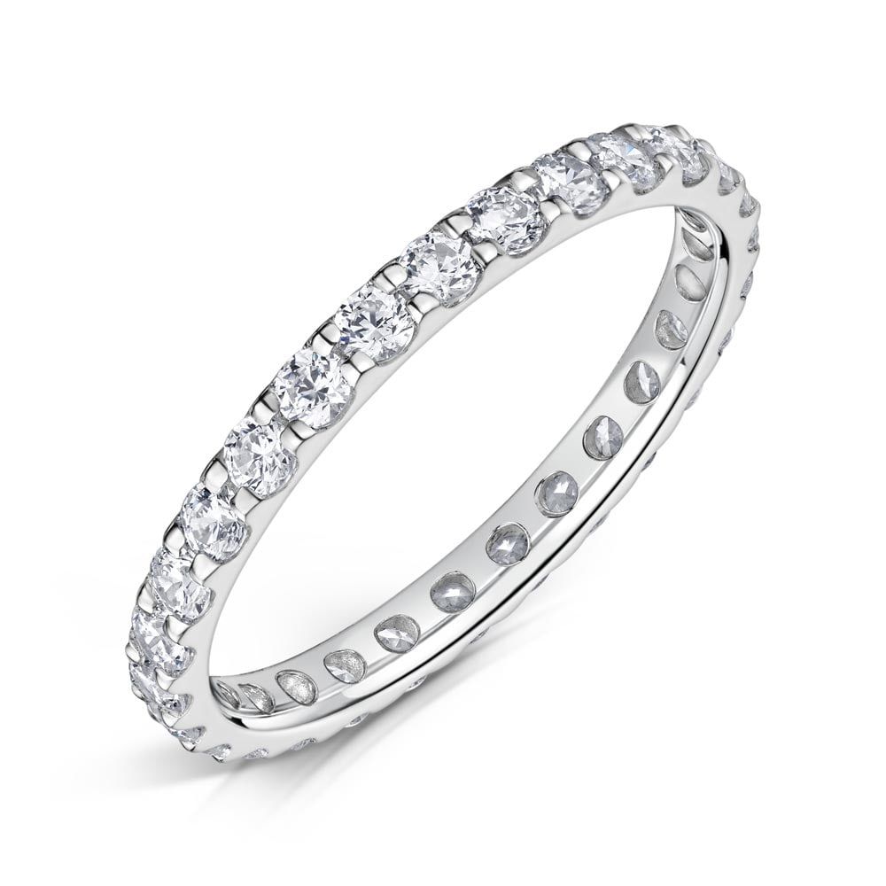Anita, full claw set eternity ring