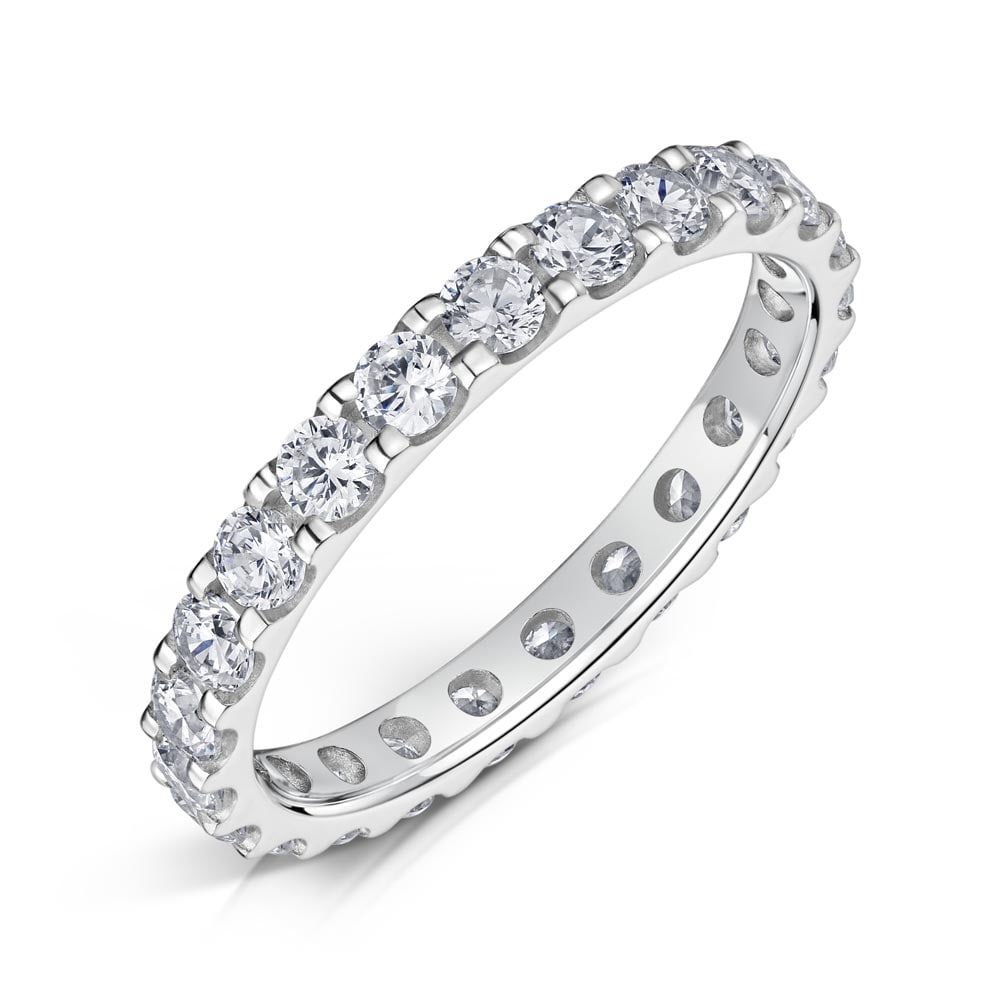 Luisa, full claw set eternity ring