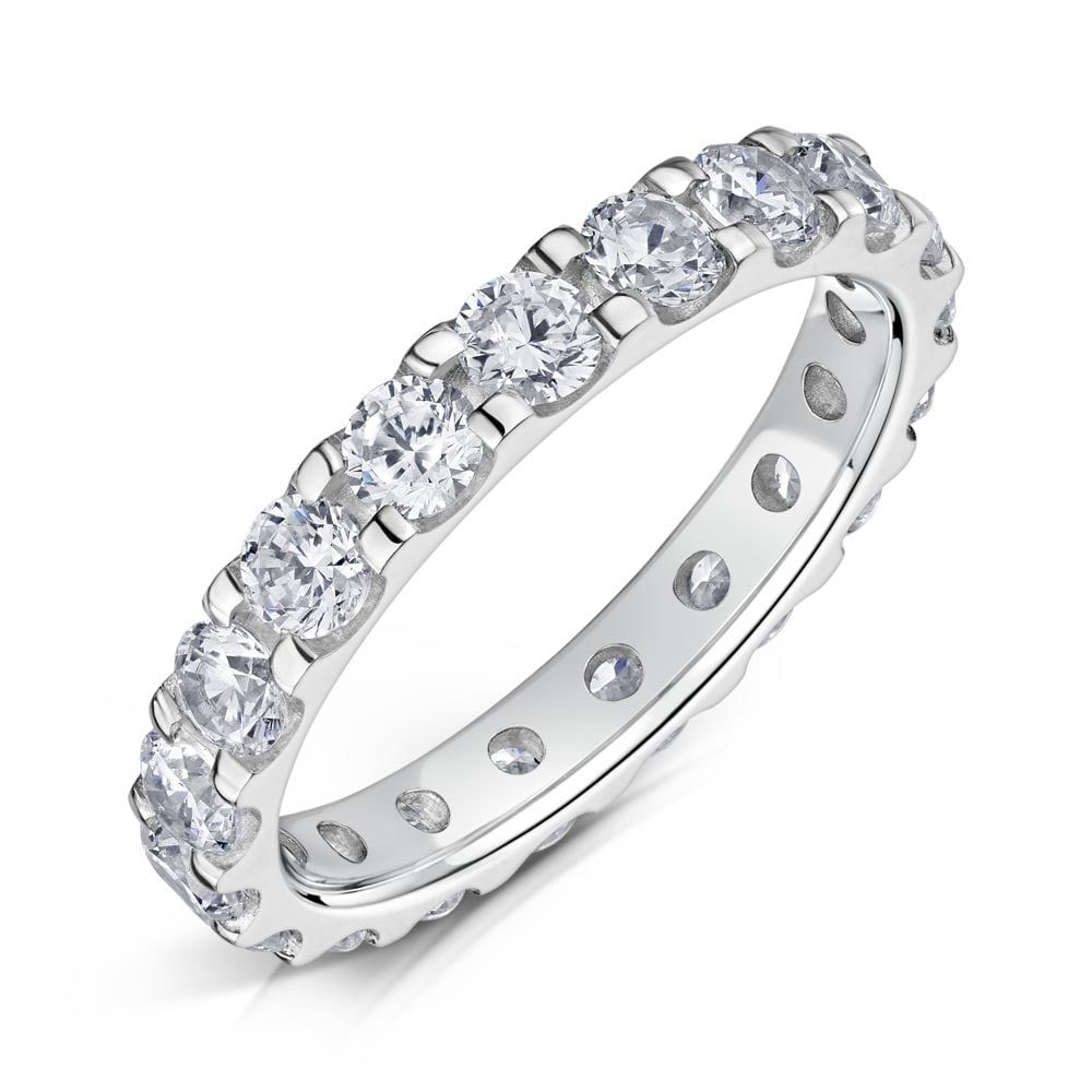 Sofia, full claw set eternity ring