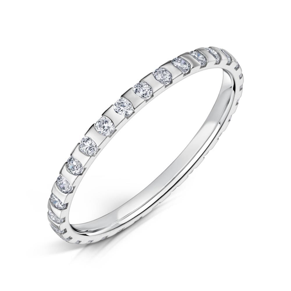 Clarisse, full claw set eternity ring