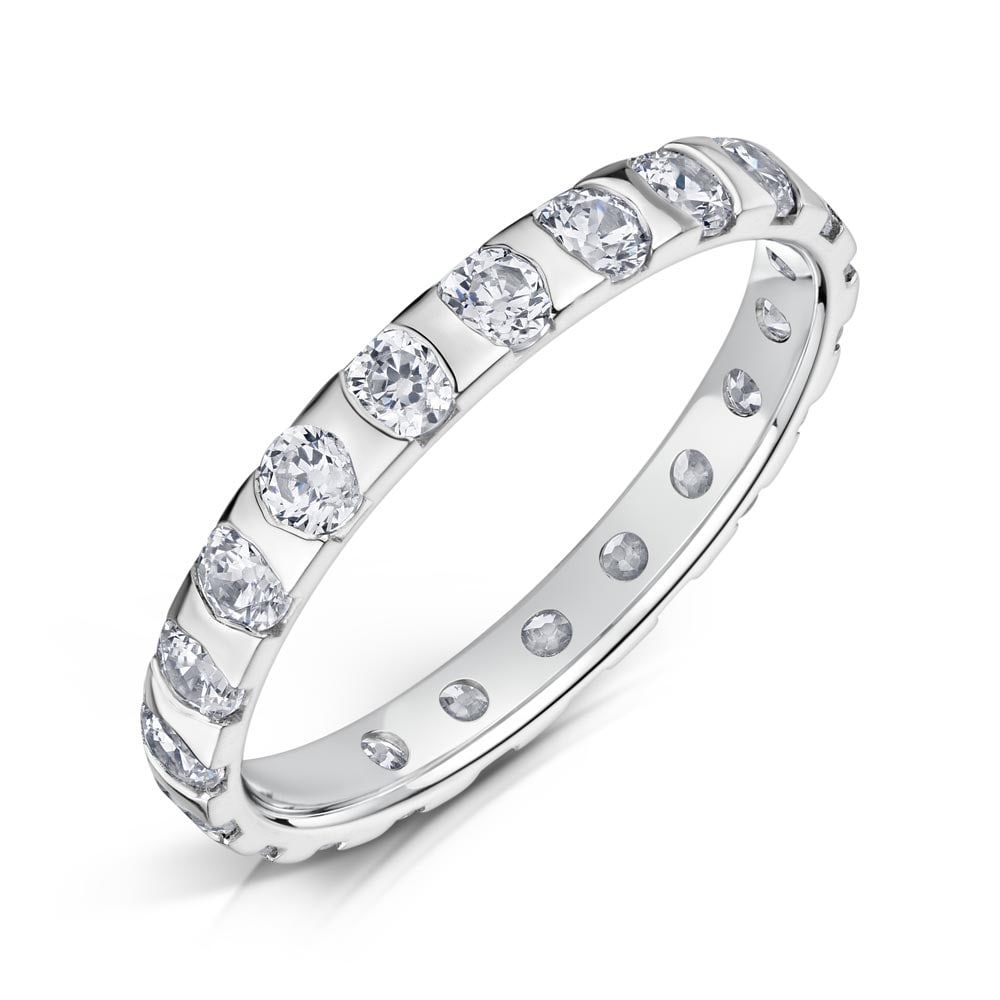 Rosa, full claw set eternity ring