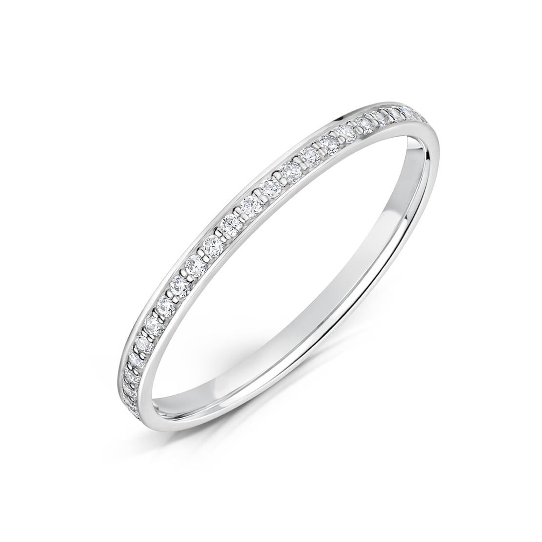 Valeria, full grain set eternity ring