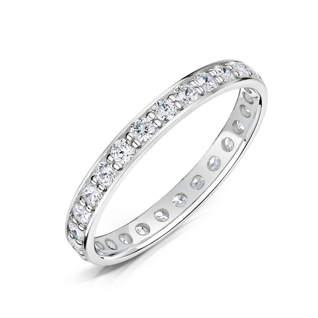 Allegra, full grain set eternity ring