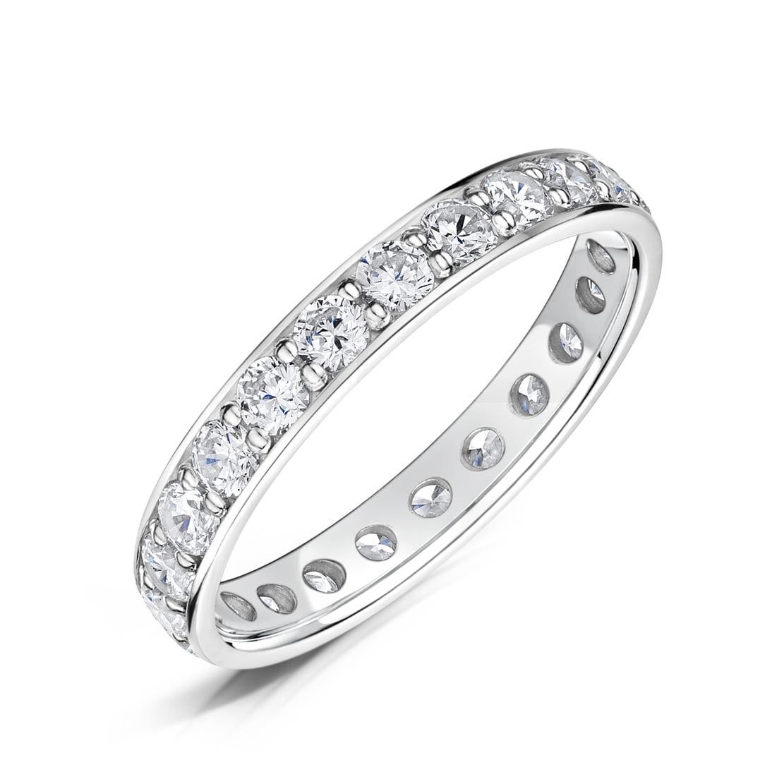 Aldina, full grain set eternity ring