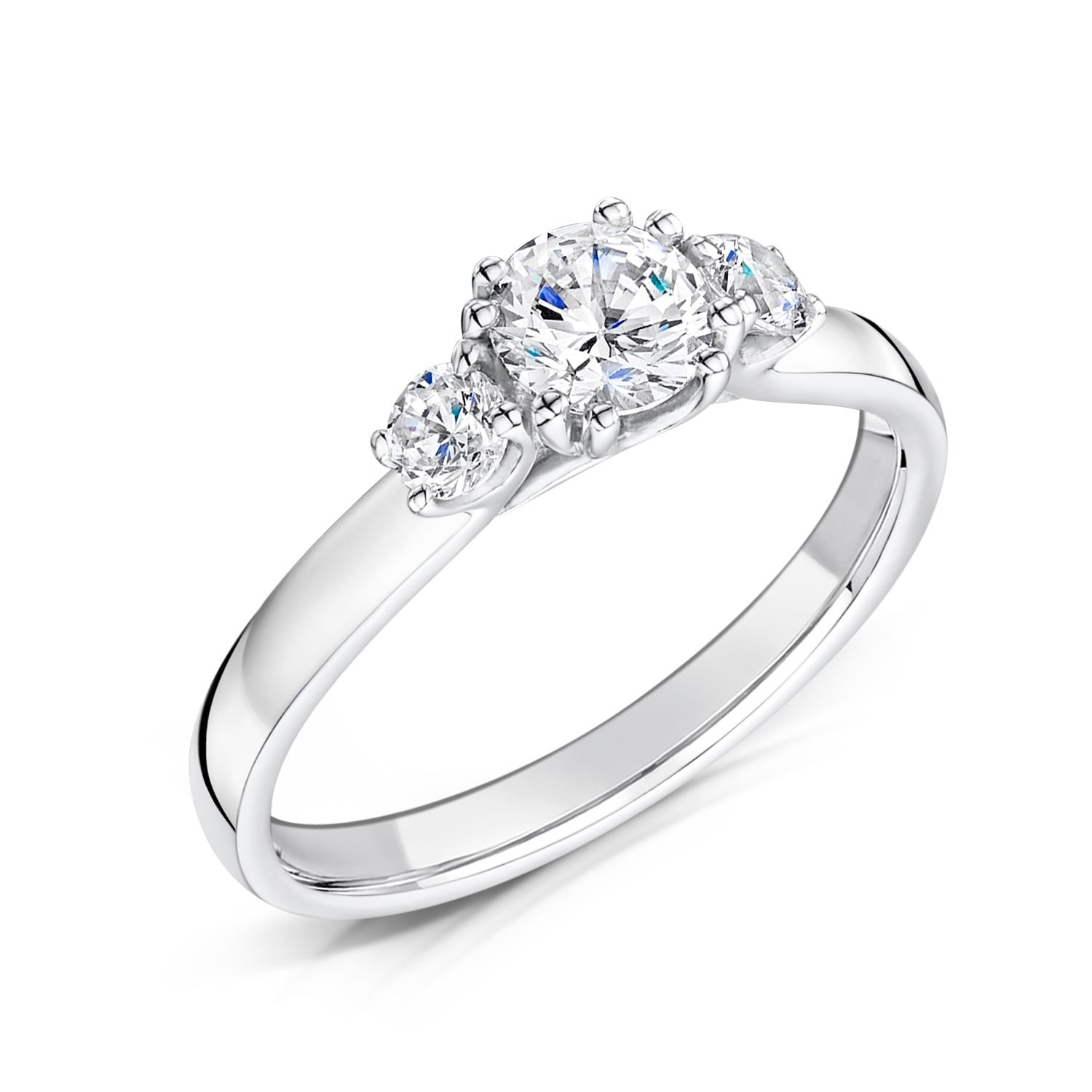Beatrice, round three-stone engagement ring