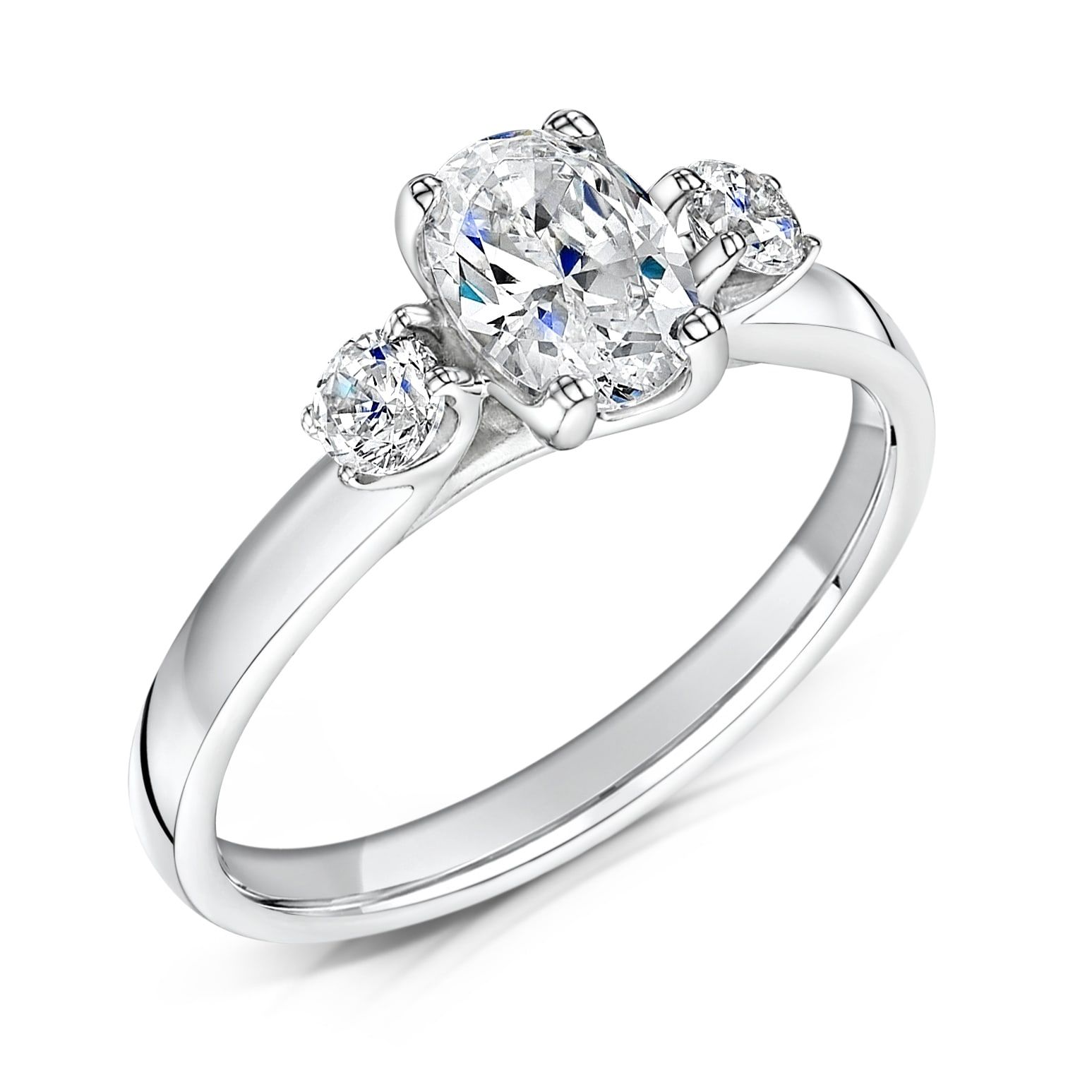 Guiliana, round three-stone engagement ring