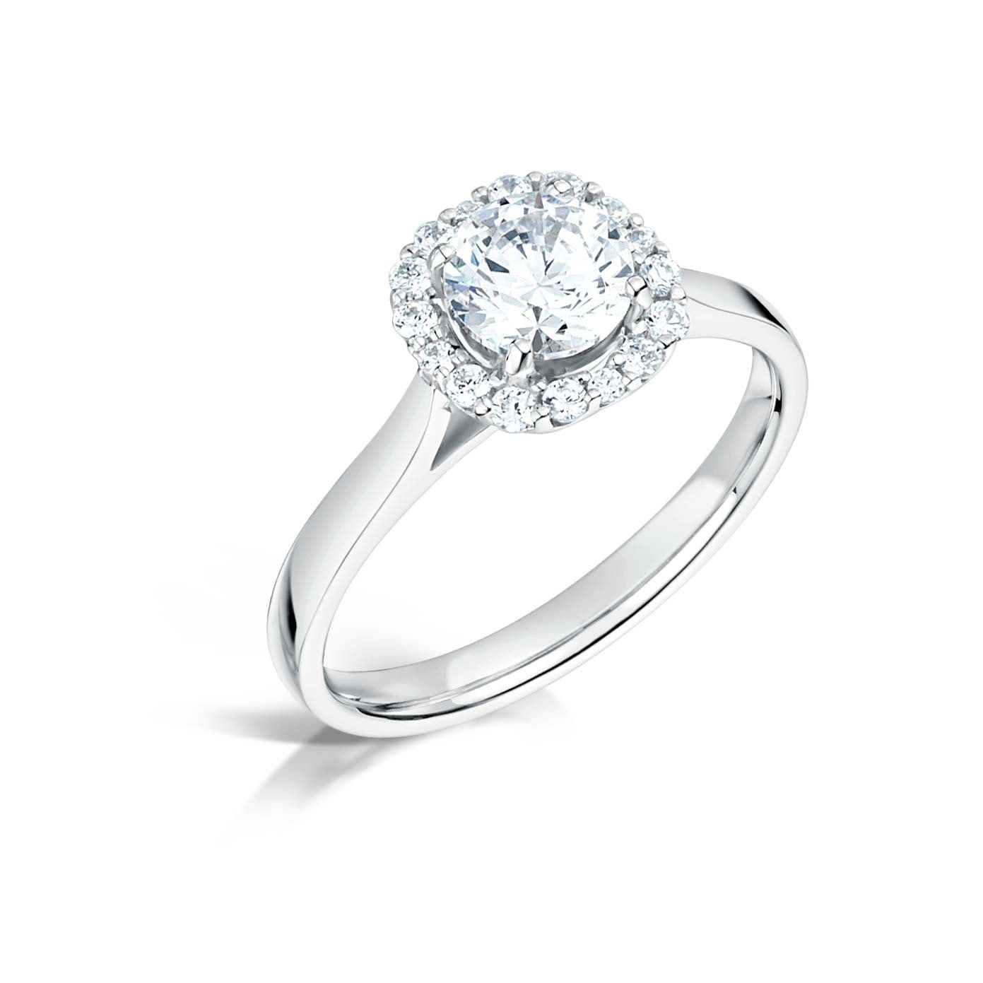 Giordana, halo engagement ring