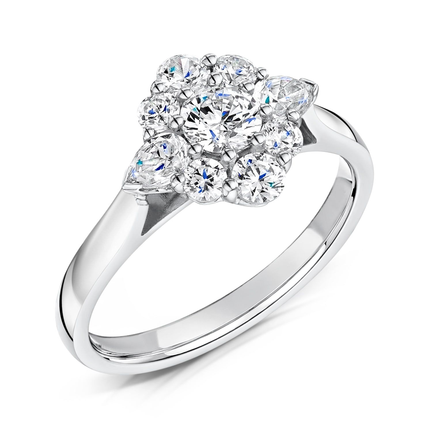 Teresa, round halo engagement ring