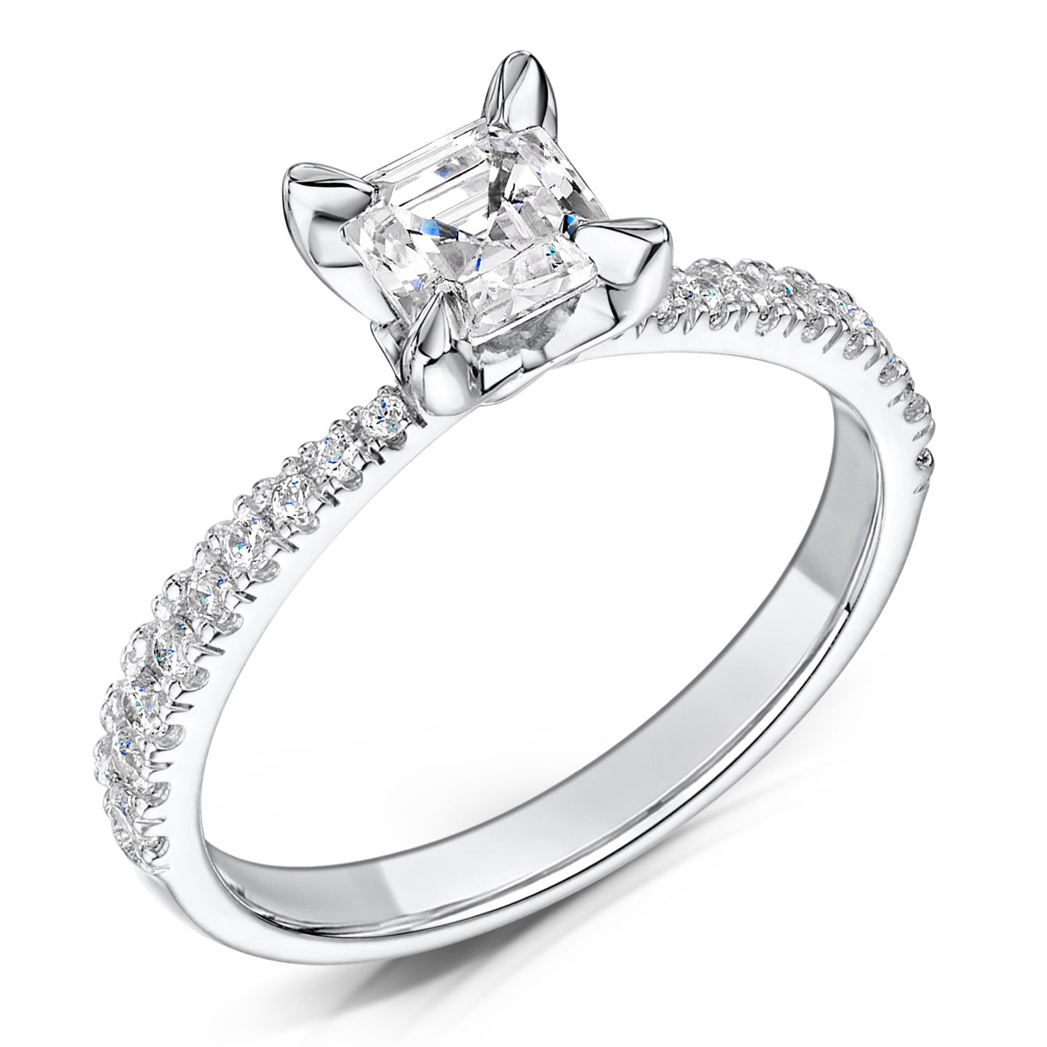 Francesca, princess cut solitaire engagement ring