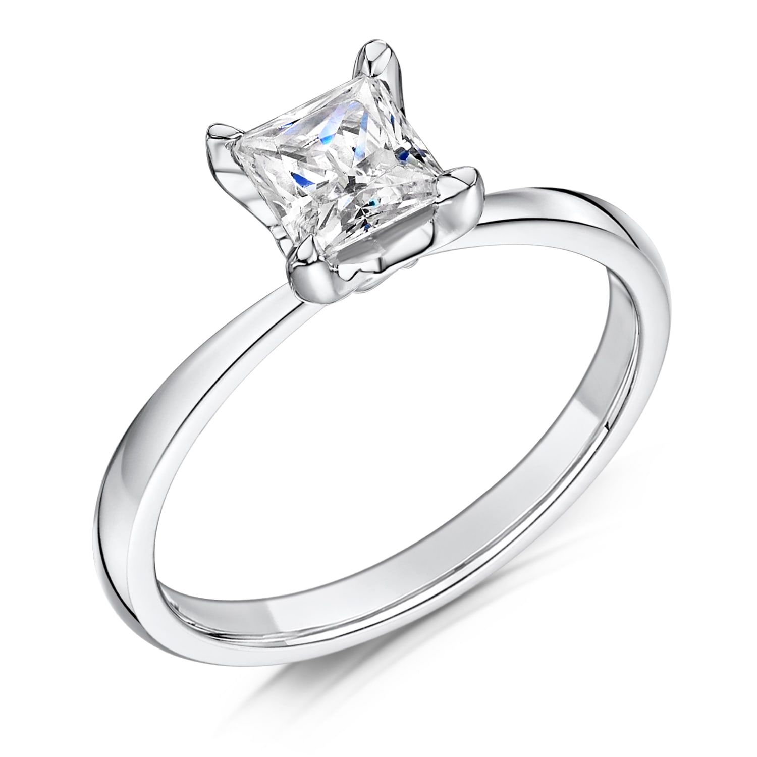 Giulia, princess cut solitaire engagement ring