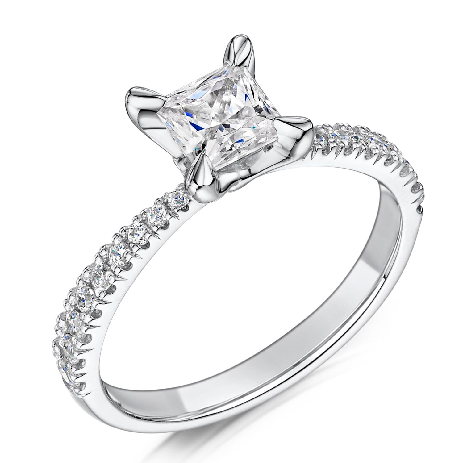 Sofia, princess cut solitaire engagement ring