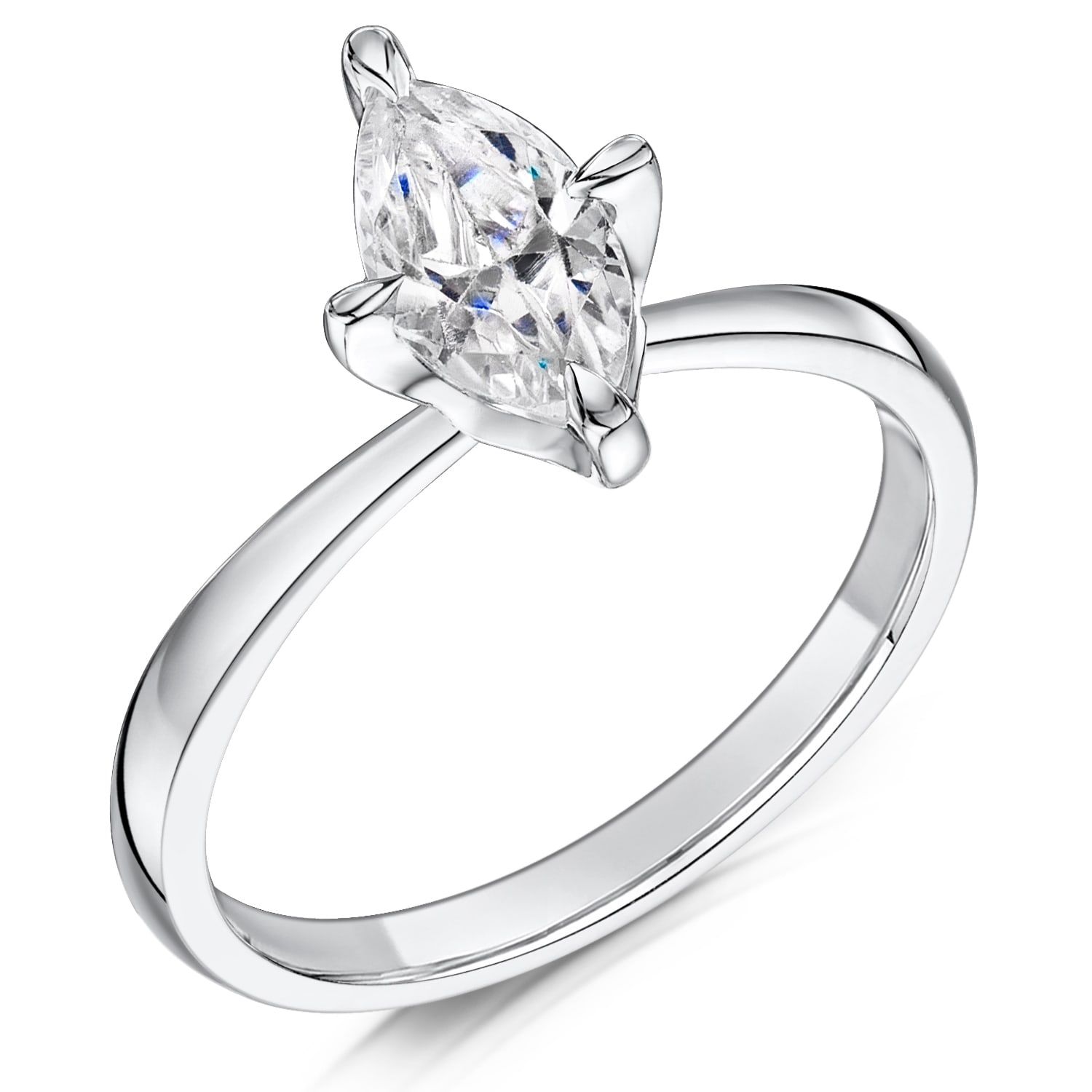 Maria, marquise solitaire engagement ring