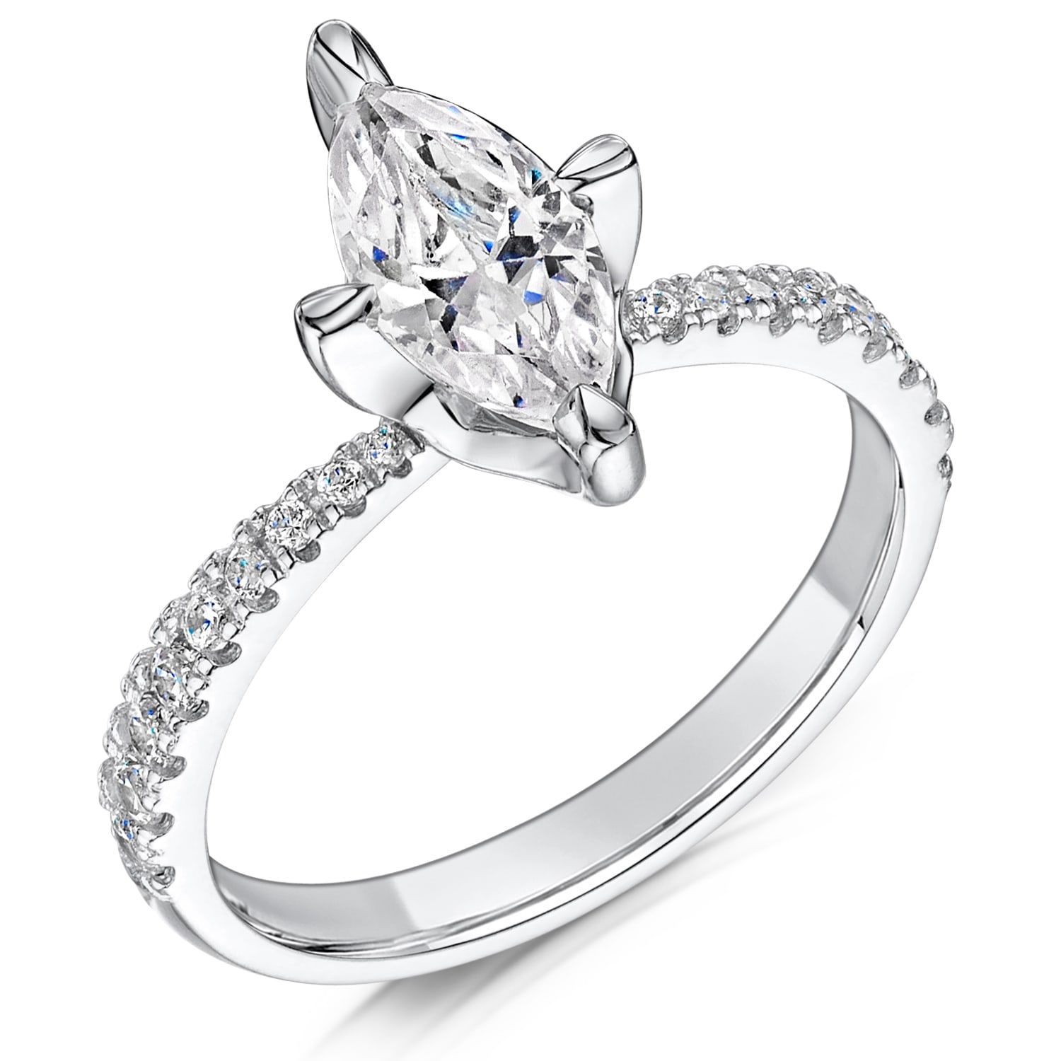 Andrea, marquise solitaire engagement ring