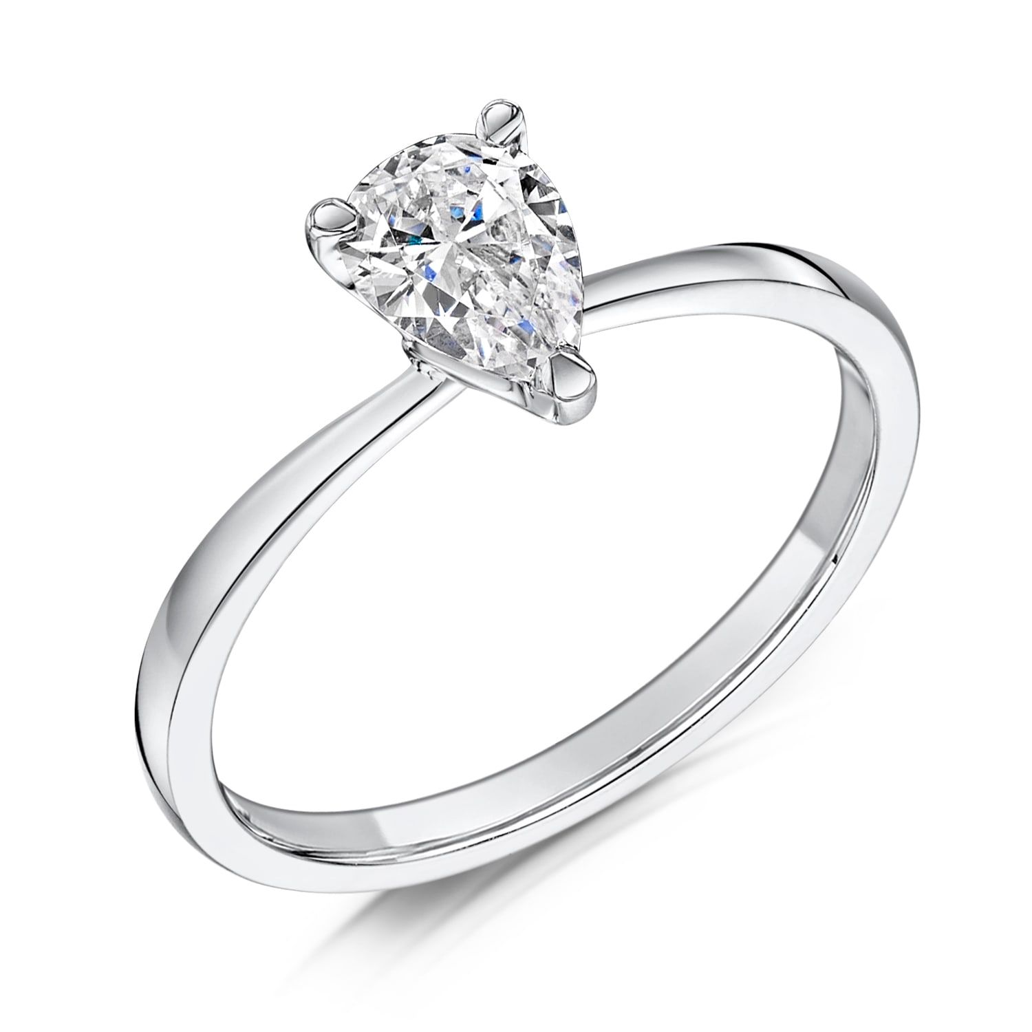 Lucia, pear solitaire engagement ring