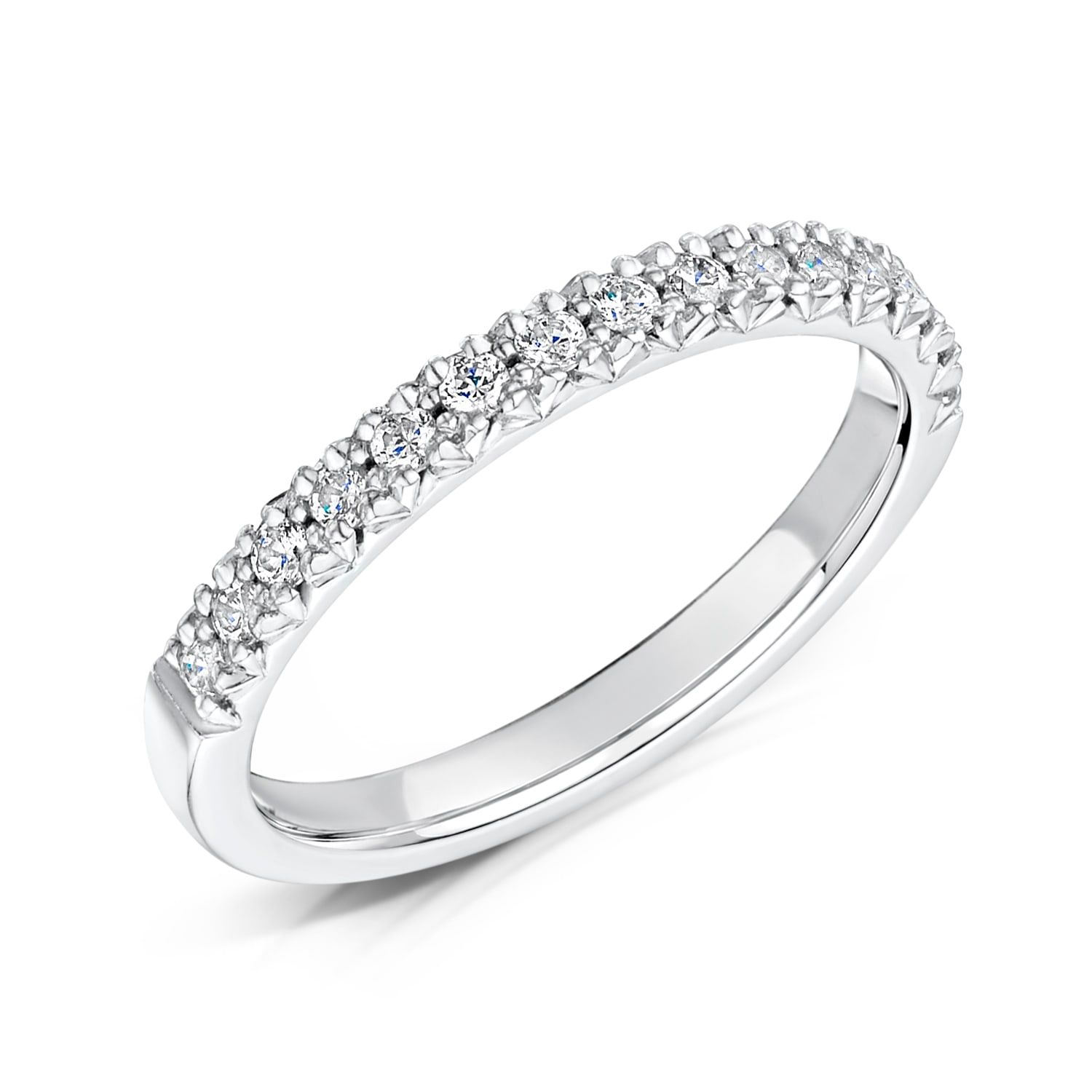 Renata, half grain set eternity ring