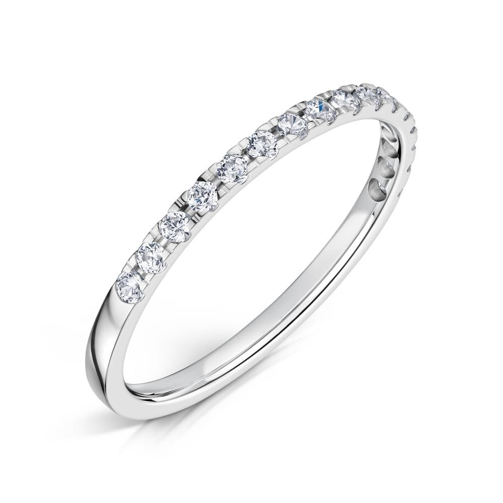 Antonia, half claw set eternity ring