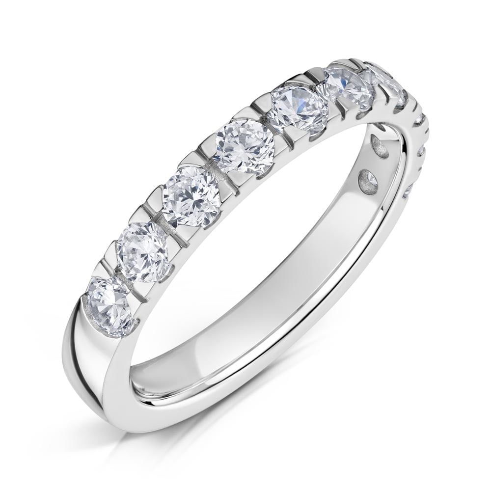 Martina, half claw set eternity ring