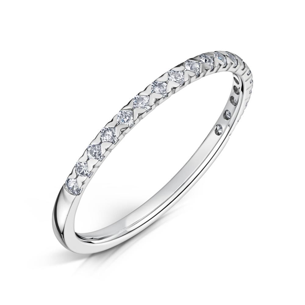Marca, half claw set eternity ring