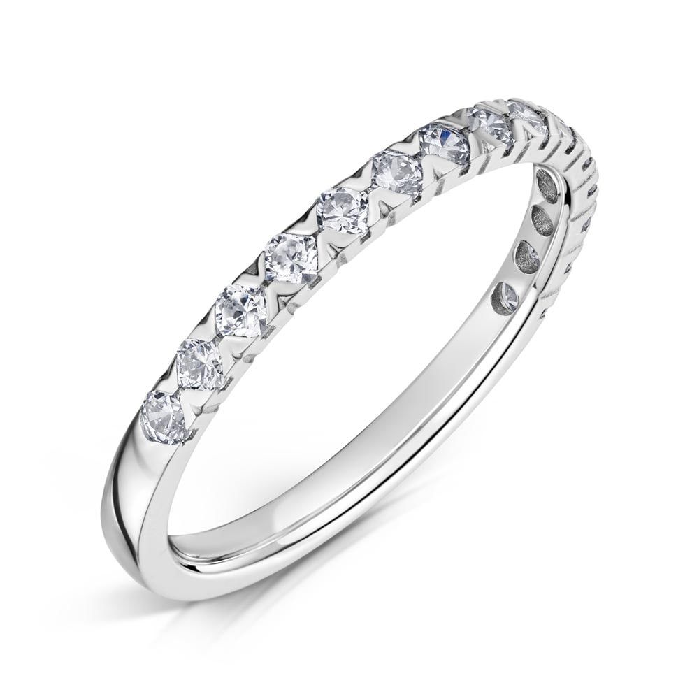 Chloe, half claw set eternity ring