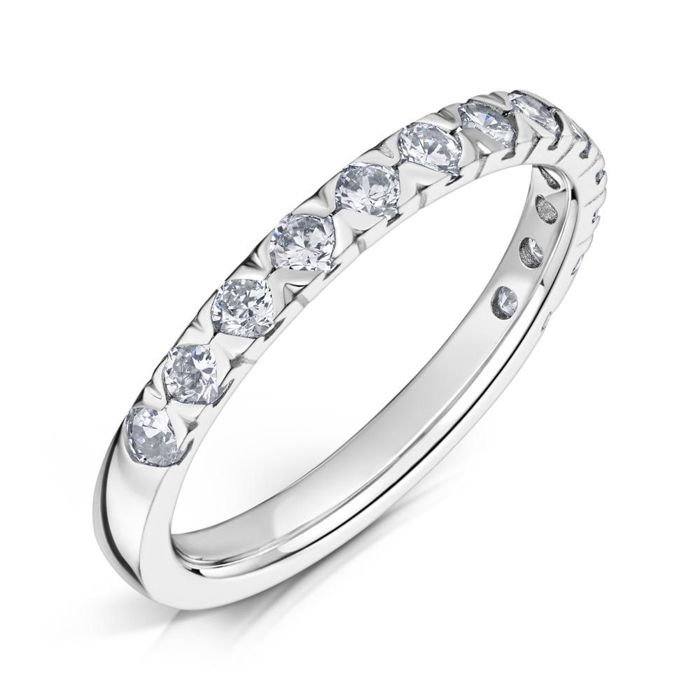 Mirabella, half claw set eternity ring