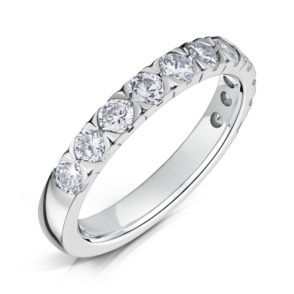 Noemi, half claw set eternity ring