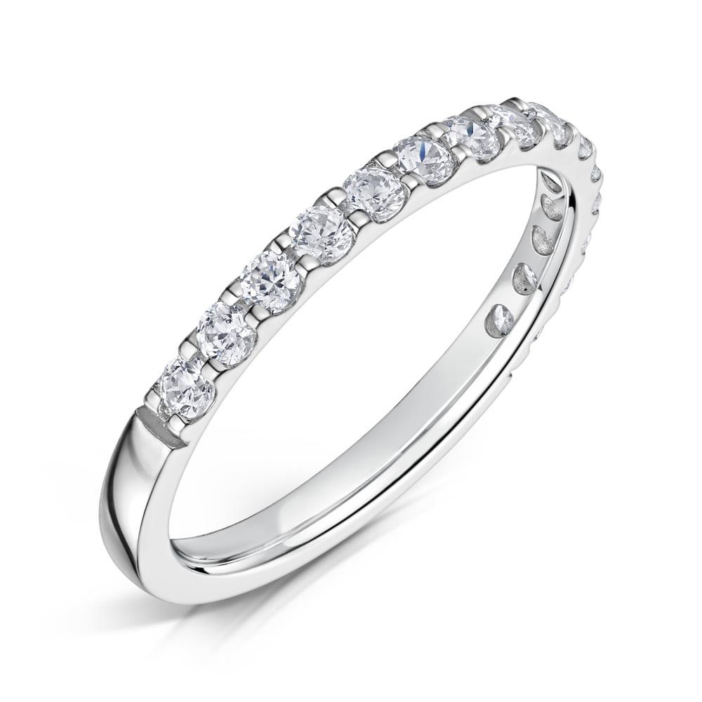Melissa, half claw set eternity ring