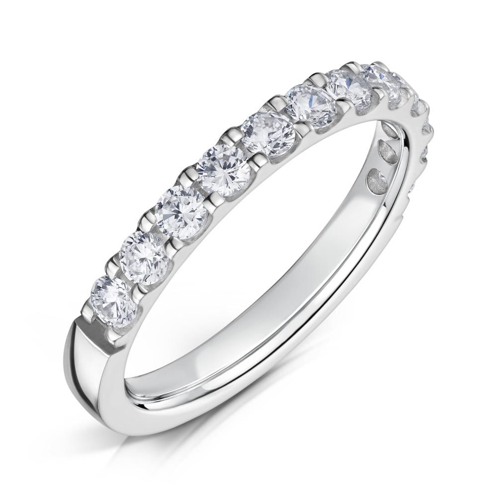 Concetta, half claw set eternity ring