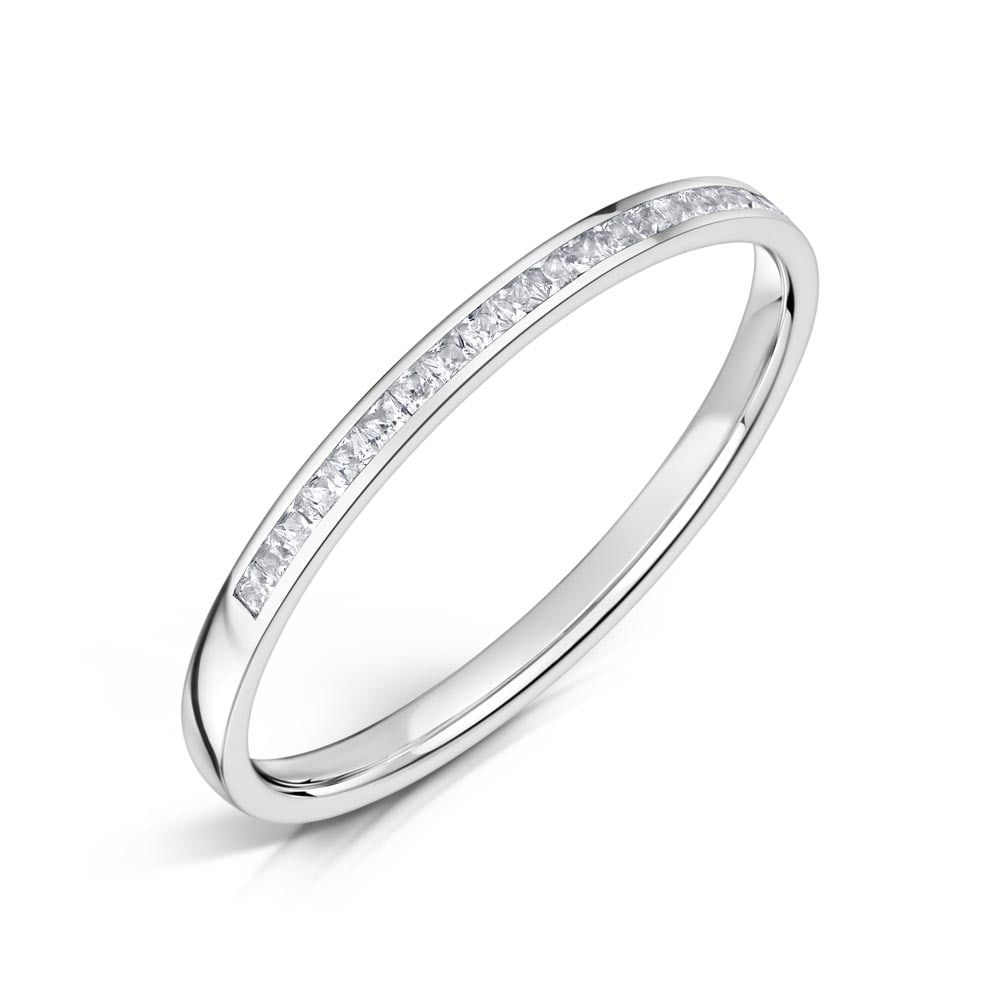Cadenza, half channel set eternity ring