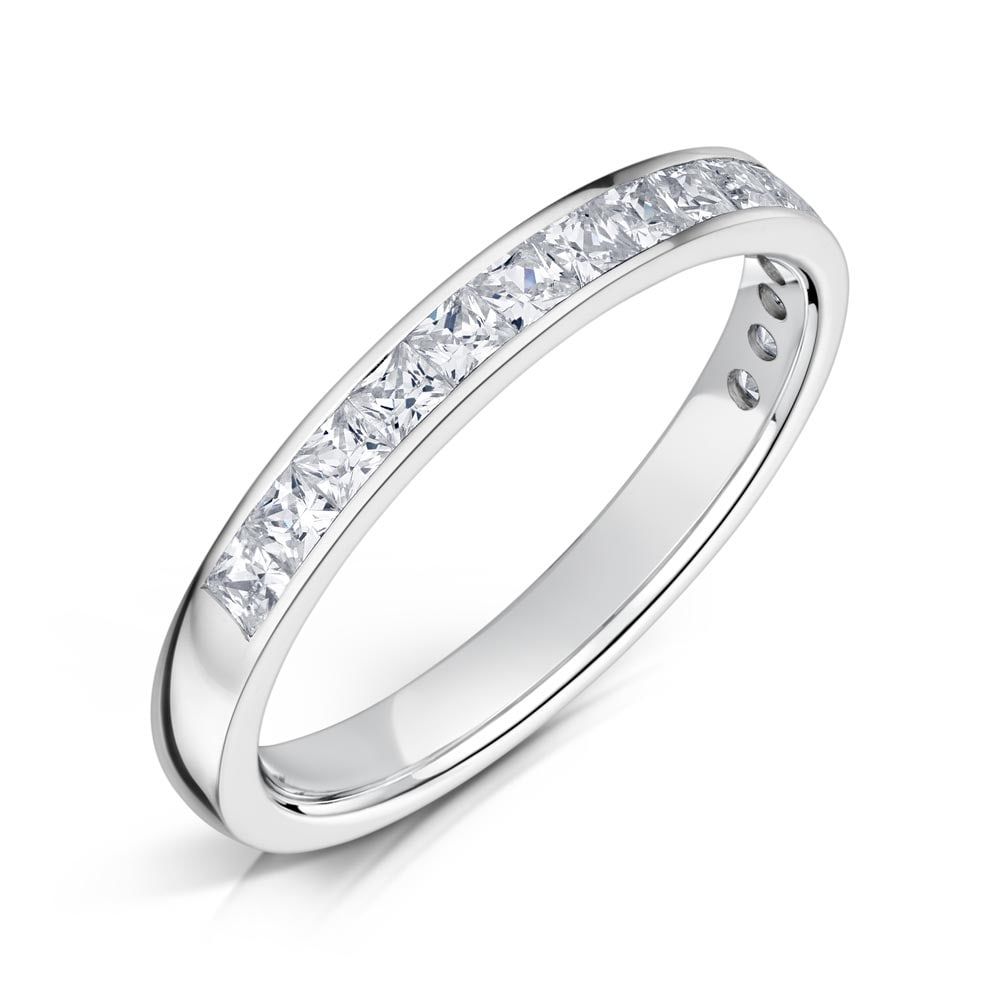 Jolanda, half channel set eternity ring