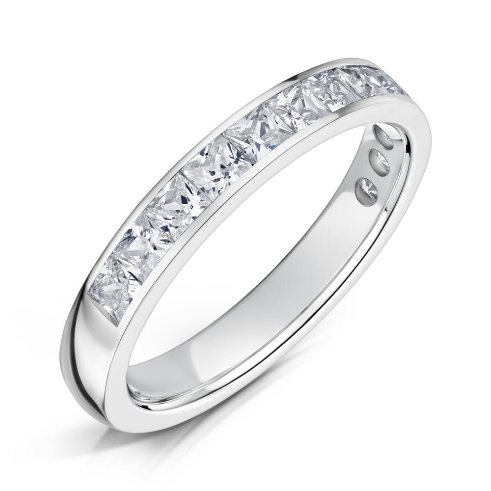 Pasqelina, half channel set eternity ring