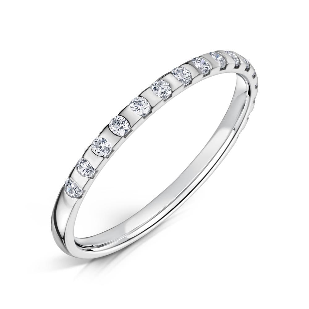 Serafina, half claw set eternity ring