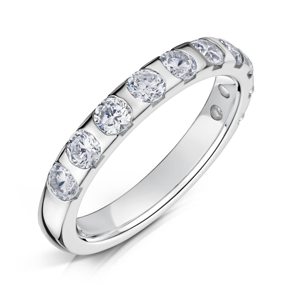 Florentina, half claw set eternity ring