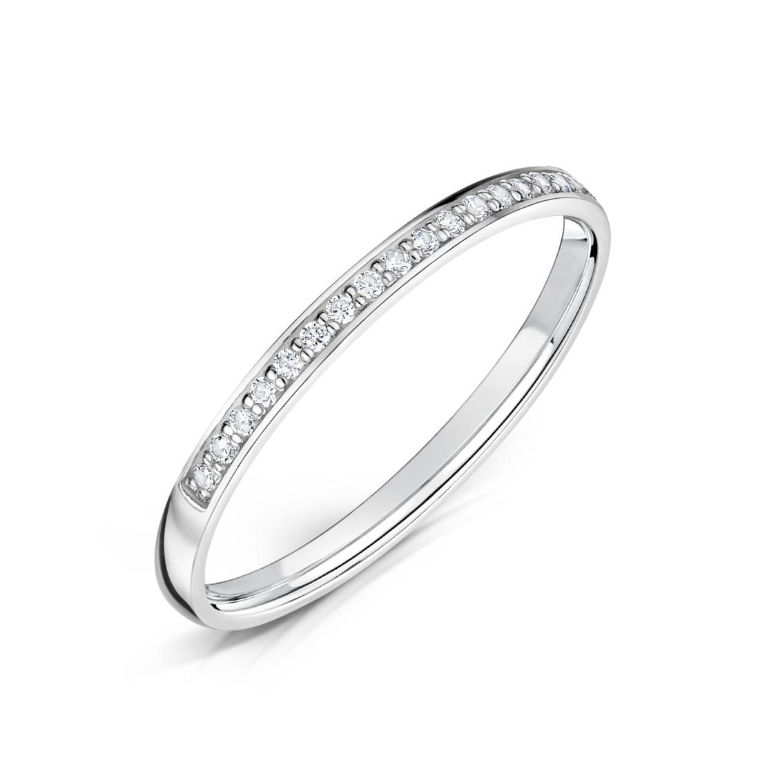 Ciana, half grain set eternity ring
