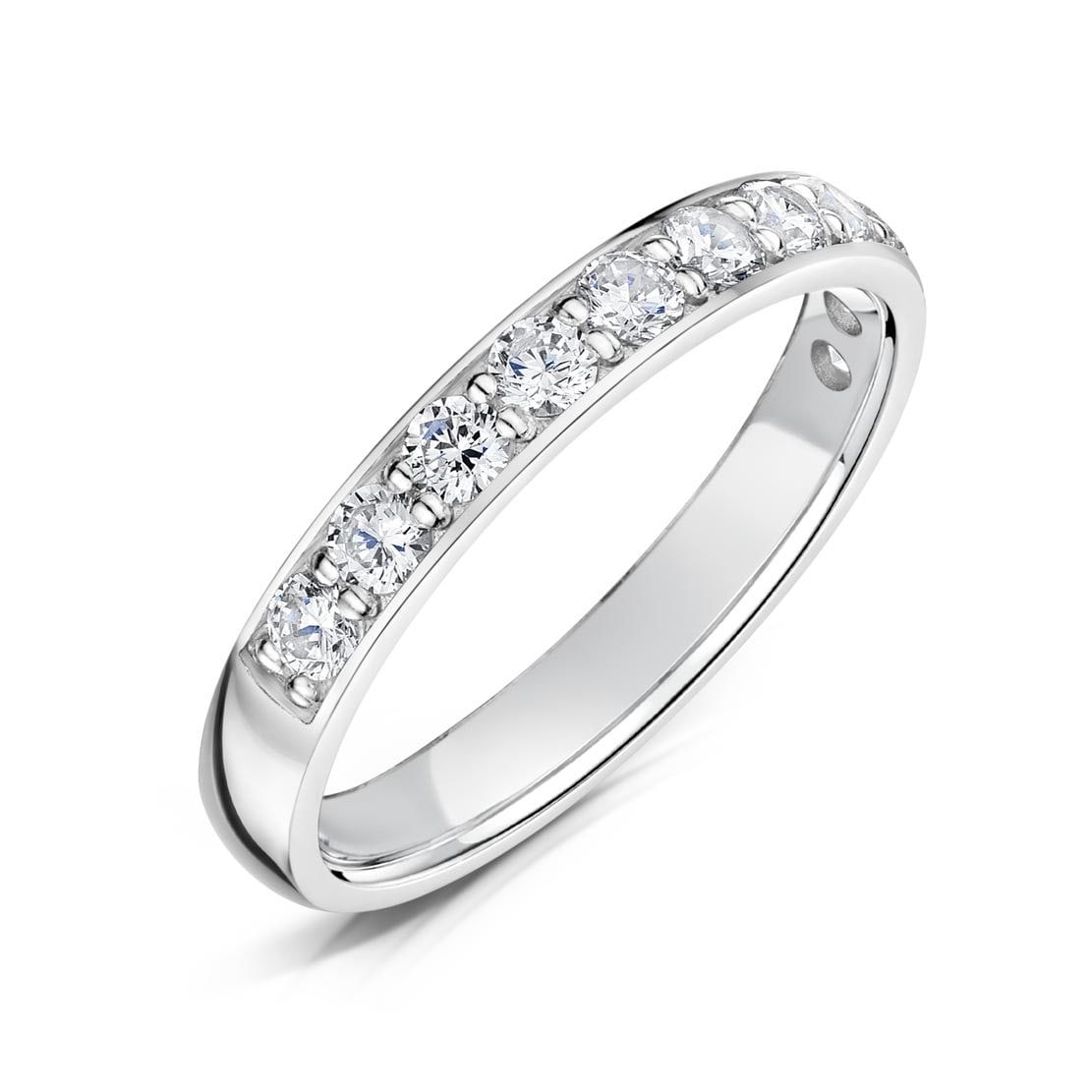 Rosana, half grain set eternity ring