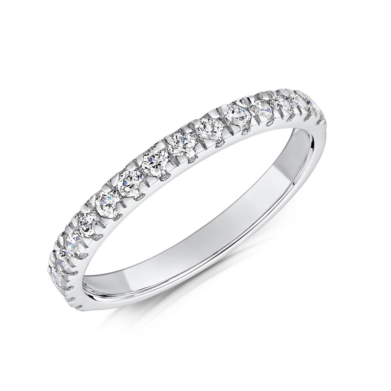 Eva, half claw set eternity ring