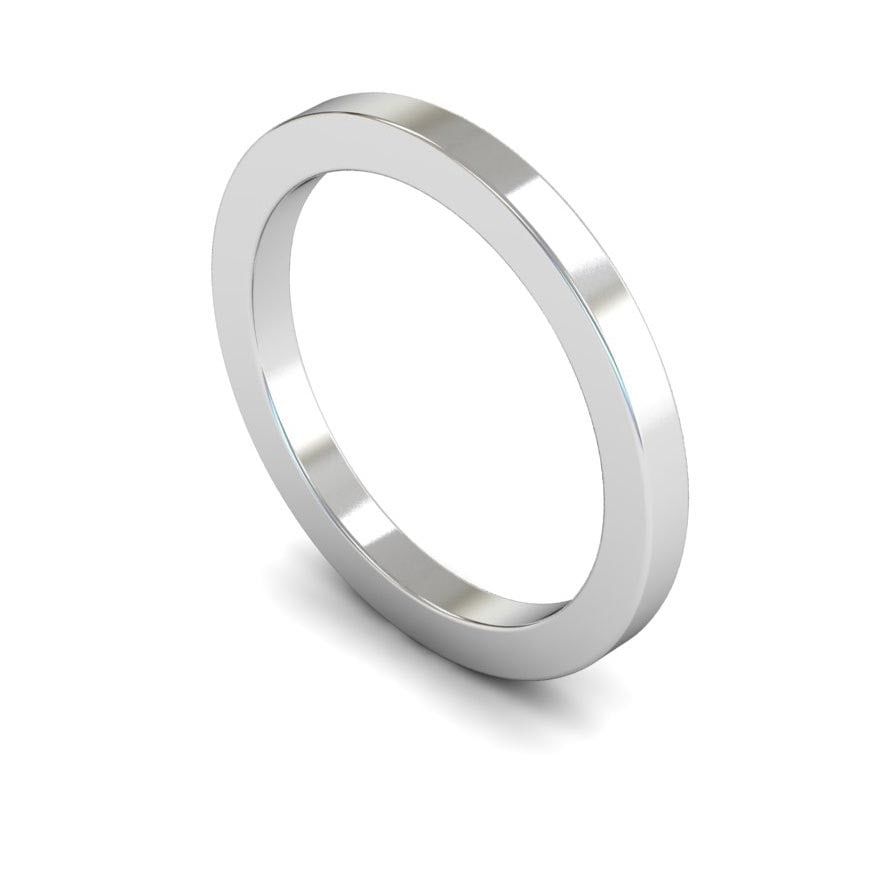 2mm Heavy Flat Wedding Ring, 2mm flat wedding ring