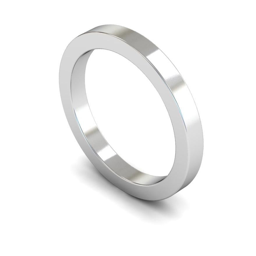 2.5mm Heavy Flat Wedding Ring, 2.5mm flat wedding ring