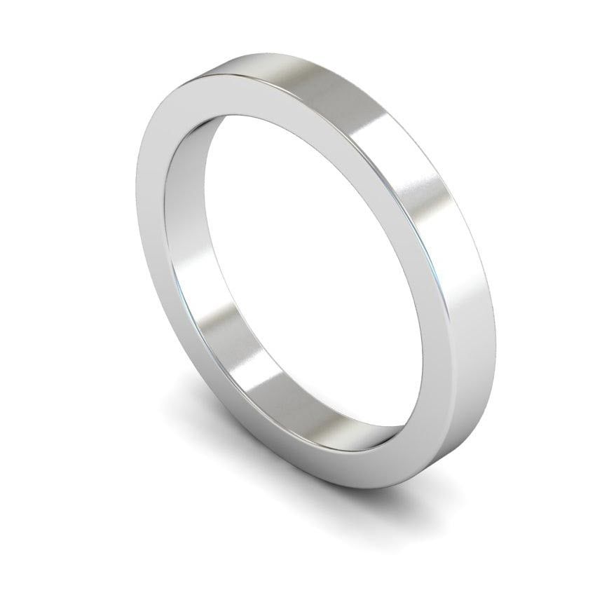 3mm Heavy Flat Wedding Ring, 3mm flat wedding ring
