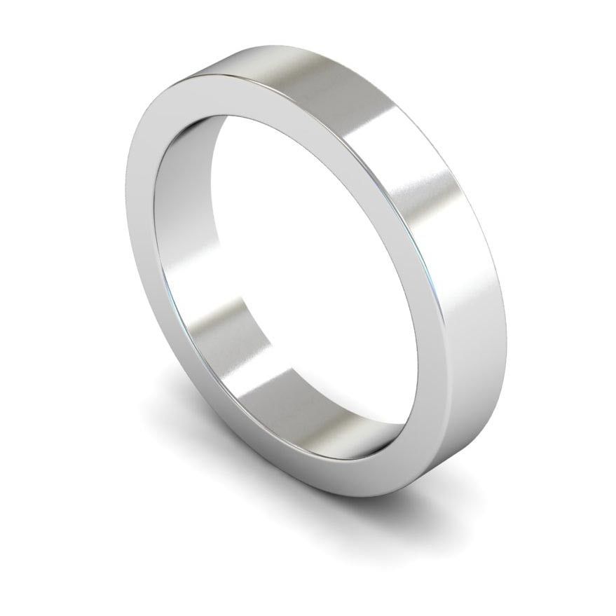 4mm Heavy Flat Wedding Ring, 4mm flat wedding ring