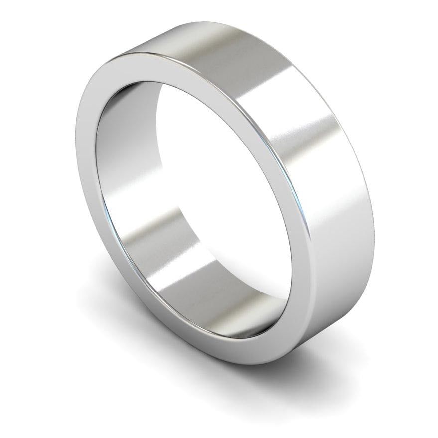 6mm Heavy Flat Wedding Ring, 6mm flat wedding ring