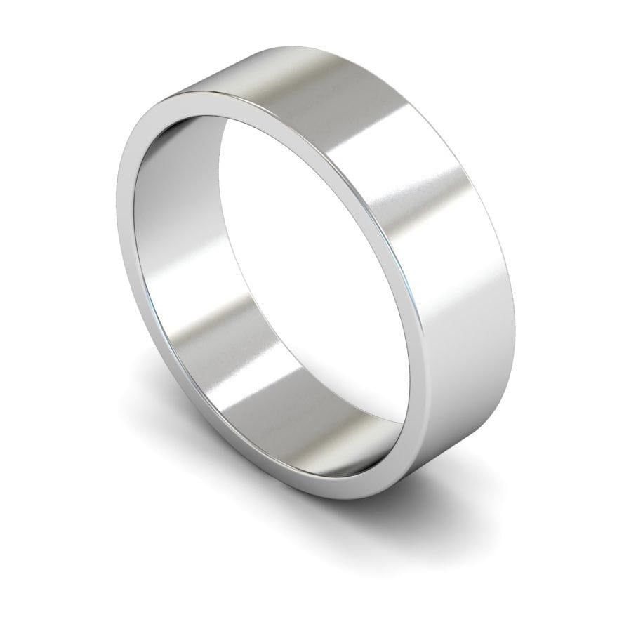 6mm Light Flat Wedding Ring, 6mm flat wedding ring