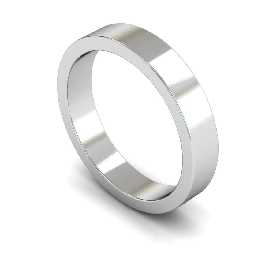 4mm Medium Flat Wedding Ring, 4mm flat wedding ring